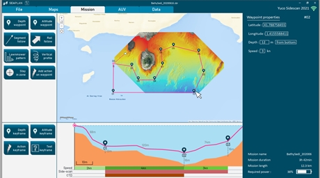 Interface of the SEAPLAN software developed by SEABER