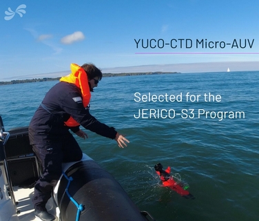Launch in the sea of the micro-AUV YUCO CTD