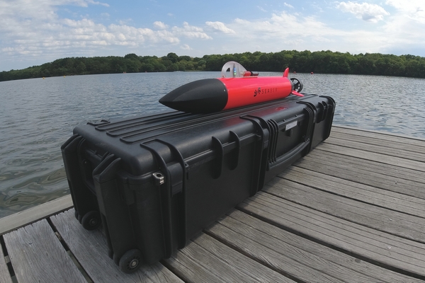 Micro-AUV YUCO and its transport case