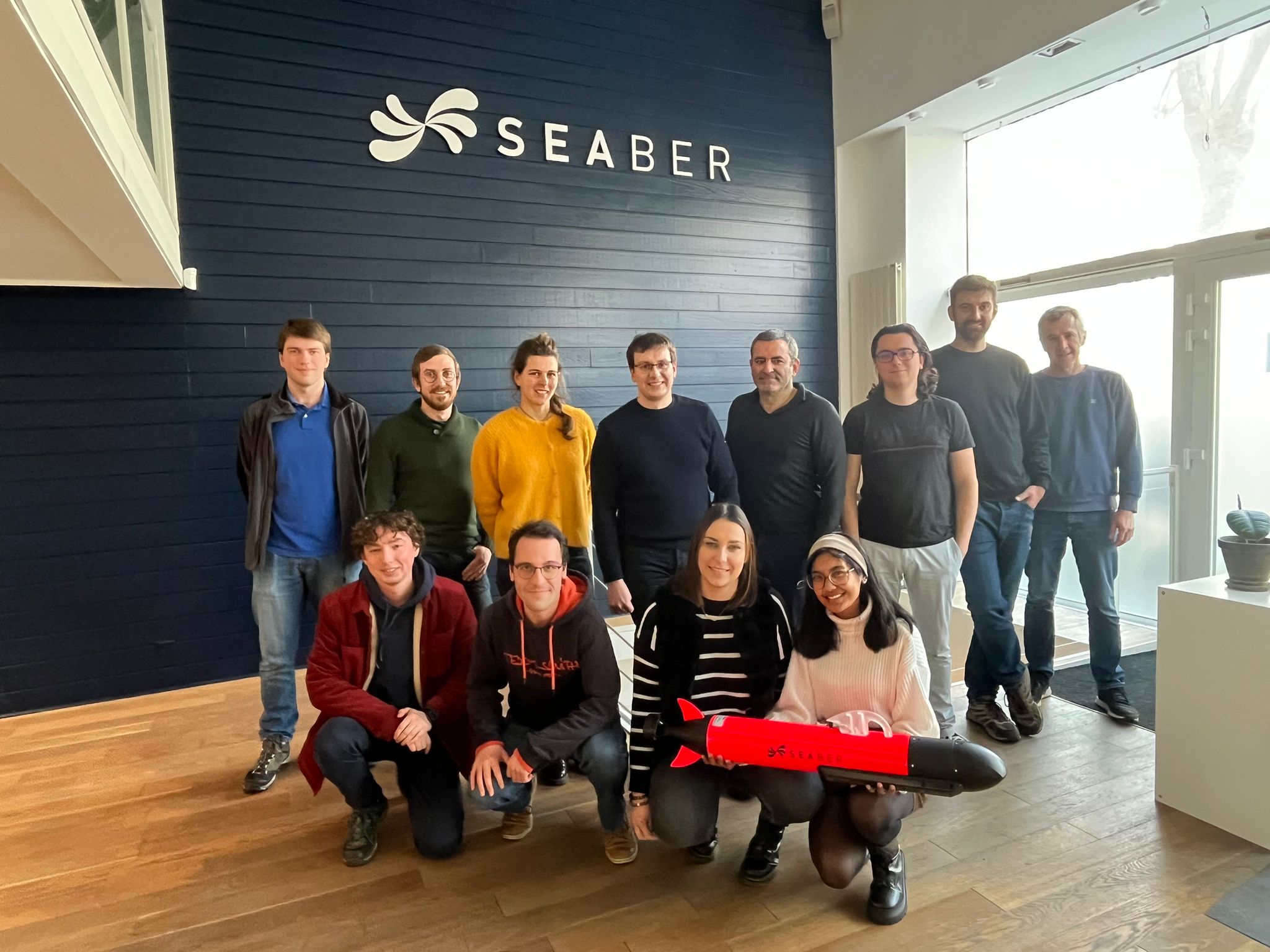 Seaber engineers preparing an AUV before tests